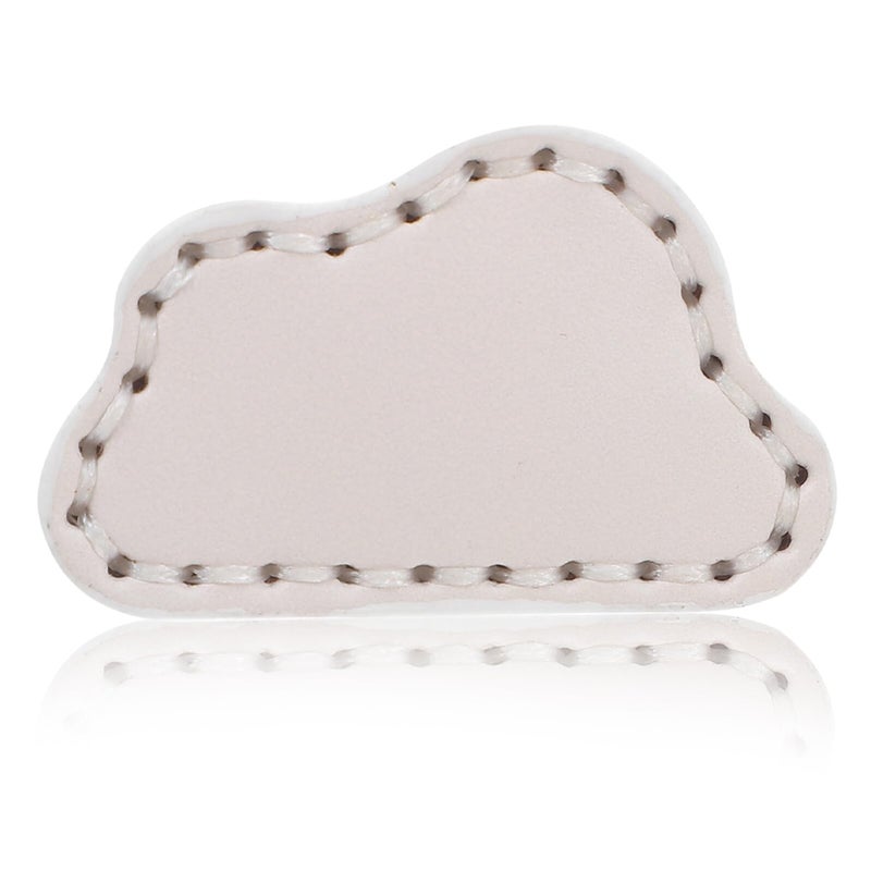 2pcs Cloud Shape Drawer Pulls Brass Cabinet Handles with White Leather for Wardrobe Doors - Image 4