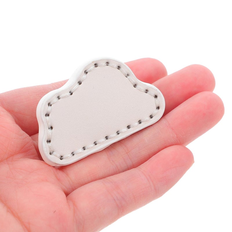 2pcs Cloud Shape Drawer Pulls Brass Cabinet Handles with White Leather for Wardrobe Doors - Image 5
