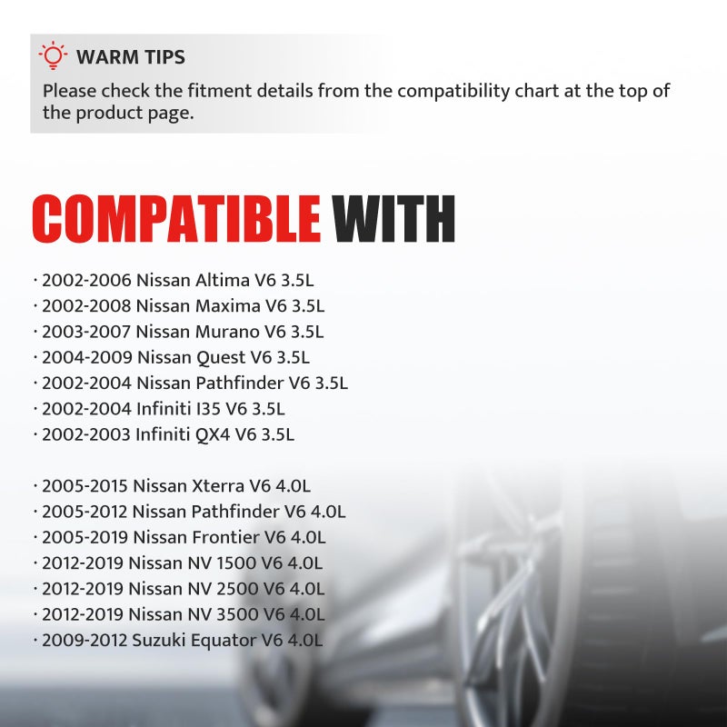 NPAUTO استبدال حزمة ملف الإشعال لـ V6 3.5 4.0 2002 2003 2004 2005 2006 2007 2008 نيسان ماكسيما باثفايندر ألتيمة فرونتير مورانو كويست إكستيرا 02-04 إنفينيتي I35 QX4، UF349 C1406، مجموعة من 6 - Image 3