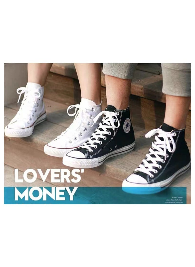 CONVERSE - Casual, yet stylish All Star Classic High - Top Canvas Shoes. Unisex in design, they are a hit among trend - followers and make for an excellent choice for couples. Whether it's a sports day or a laid - back date, these shoes offer comfort, fashion, and versatility. - Image 1
