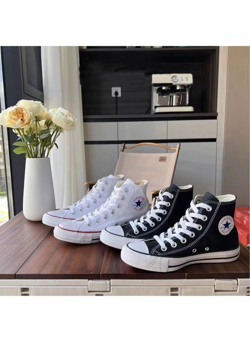 CONVERSE - Casual, yet stylish All Star Classic High - Top Canvas Shoes. Unisex in design, they are a hit among trend - followers and make for an excellent choice for couples. Whether it's a sports day or a laid - back date, these shoes offer comfort, fashion, and versatility. - Image 1