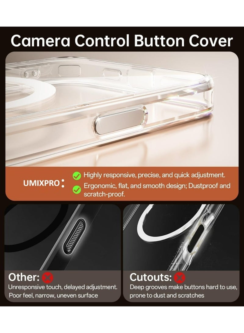 UMIXPRO Magnetic Case for iPhone 16 Pro 6.3-Inch, MagSafe Compatible, Shockproof Clear Back Cover - Image 3