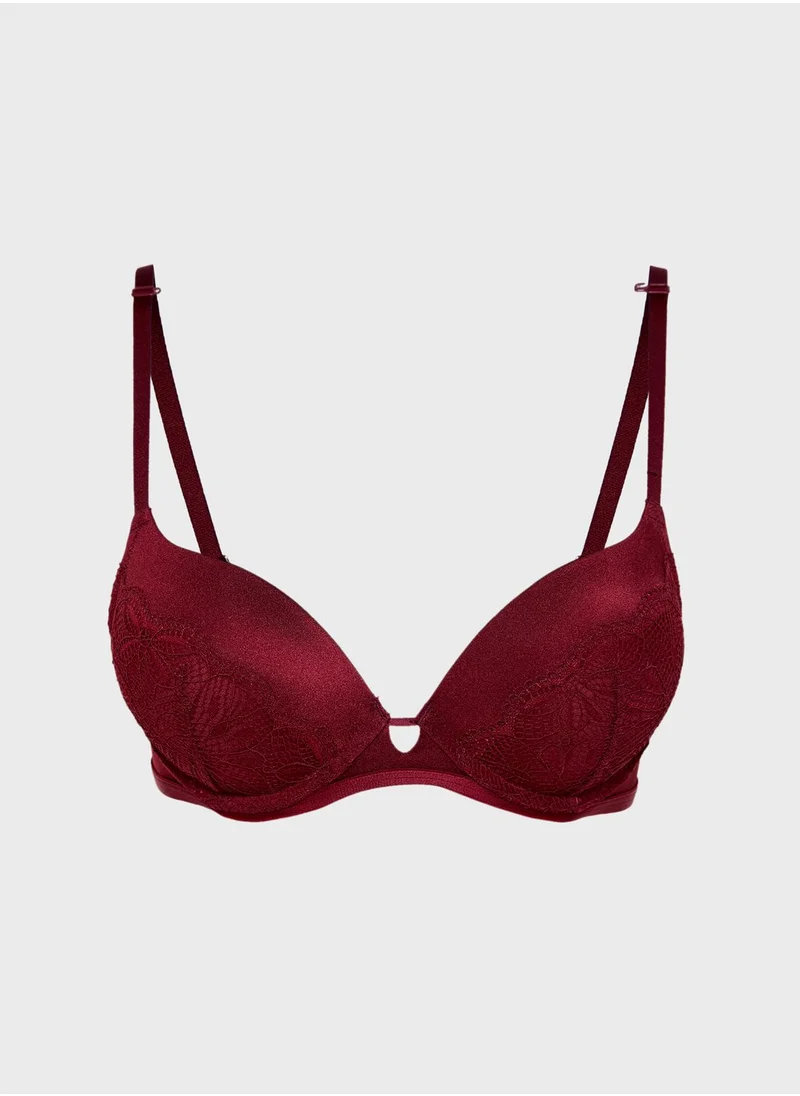 La Senza Lace Detail Plunge Bra