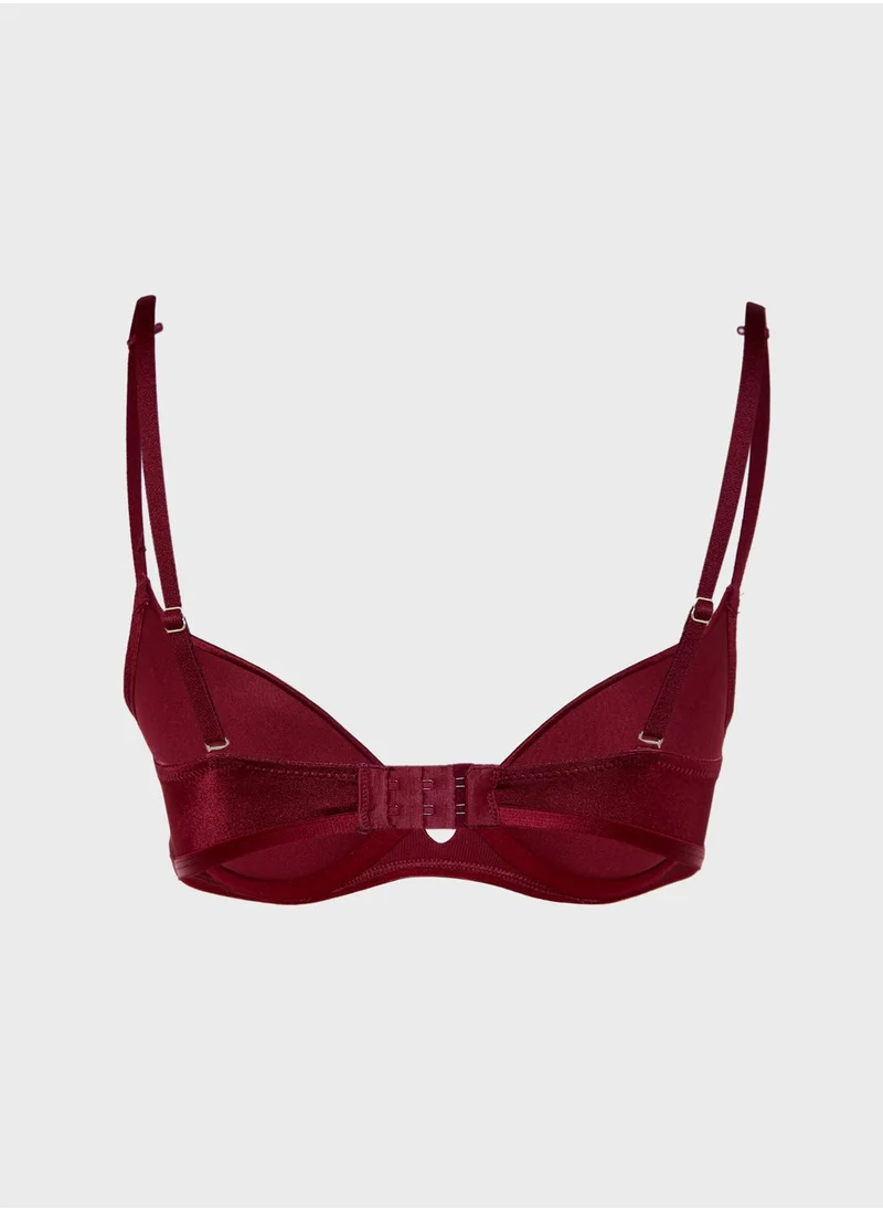 La Senza Lace Detail Plunge Bra