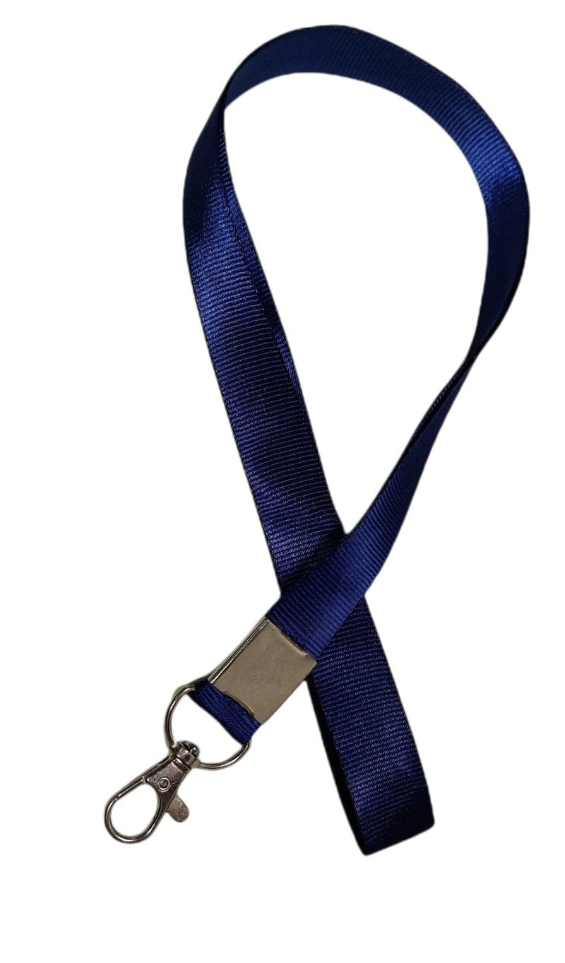 NSSP 24mm or 1 inch thick Lanyards with Badge Clip (Navy Blue, Pack of 25) - Image 1