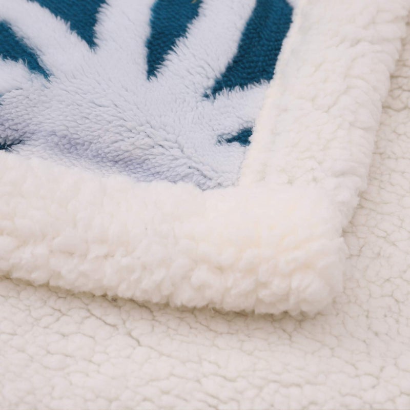 LOMAO Sherpa Fleece Blanket Fuzzy Soft Throw Blanket Dual Sided Blanket for Couch Sofa Bed (Teal, 51"x63") - Image 5