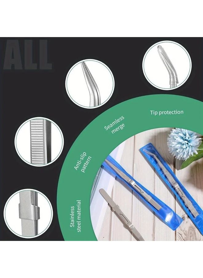 Variant1 مجموعة ملاقط لحام دقيقة مضادة للكهرباء الساكنة 4 قطع لإلكترونيات صنع المجوهرات - Image 5