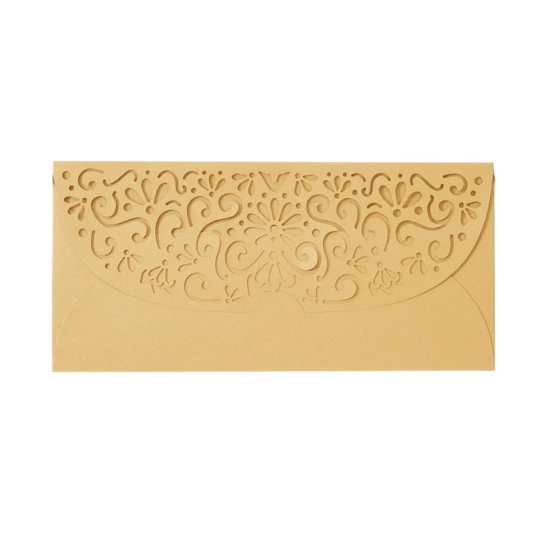 Pipilo Press Gold Money Envelopes for Cash Gifts - 6.8 x 3.3 in, Gold Laser-Cut Design - 36-Pack - Gift Envelopes for Cash & Money Saver - Image 4