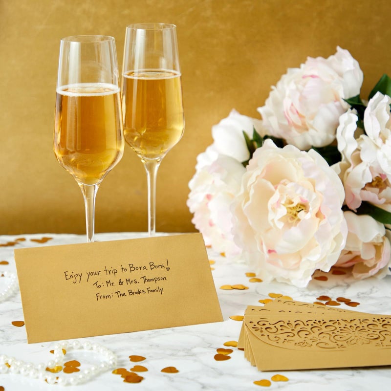 Pipilo Press Gold Money Envelopes for Cash Gifts - 6.8 x 3.3 in, Gold Laser-Cut Design - 36-Pack - Gift Envelopes for Cash & Money Saver - Image 2