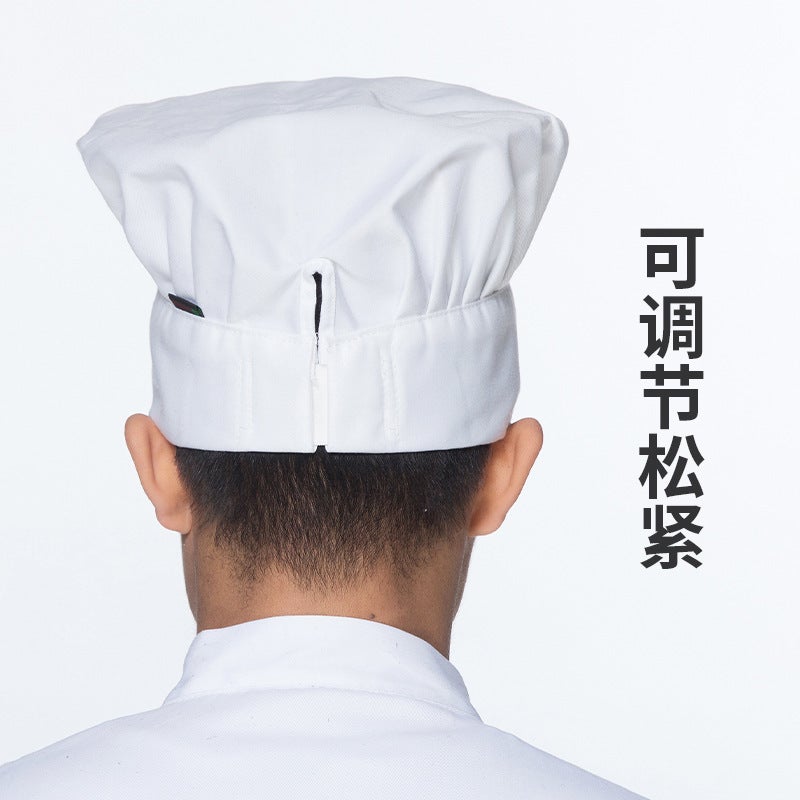 Kitchen Special Chef Hat Formulation Catering Work Hat Summer Printing Canteen White Cloth Hat Men'S And Women'S Breathable Oil-Proof - Image 5