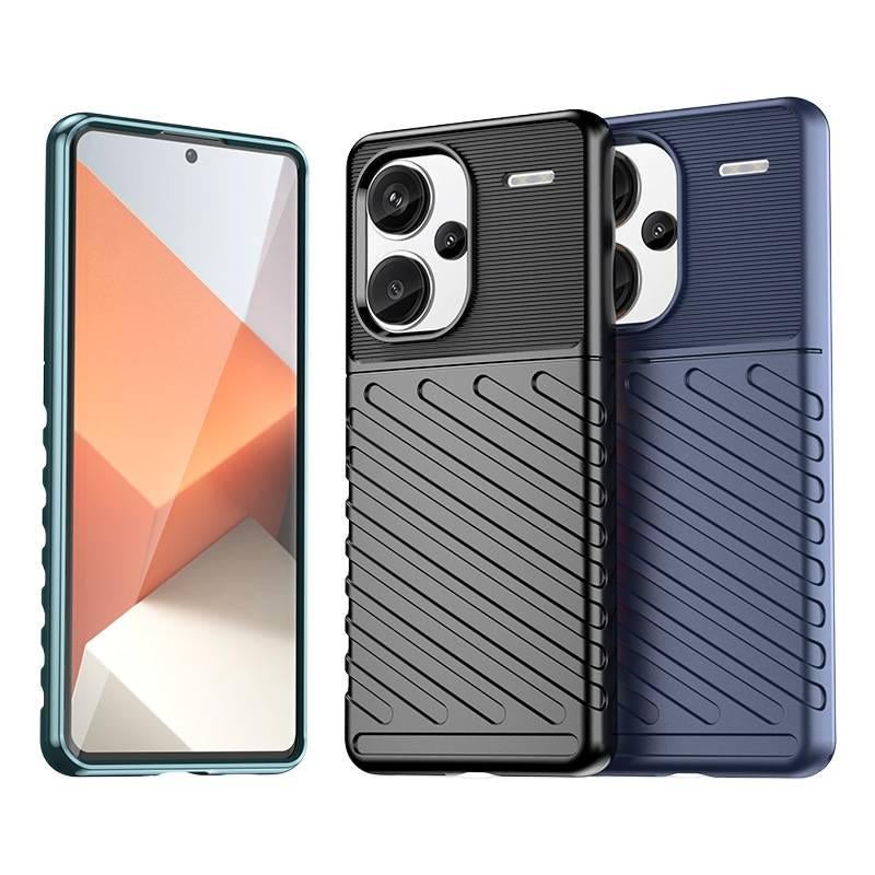 Silicone Protective Case for Redmi 13C with Shockproof and Drop Protection plus Shockproof plus Kickstand plus Strong Magnetic in Black - Image 2