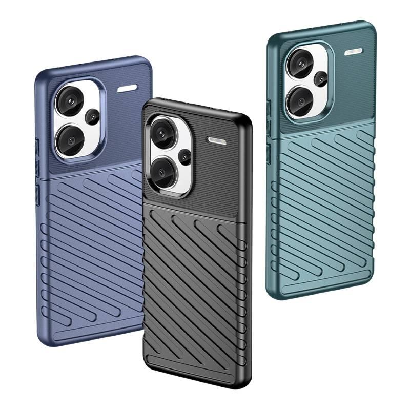 Silicone Protective Case for Redmi 13C with Shockproof and Drop Protection plus Shockproof plus Kickstand plus Strong Magnetic in Black - Image 3