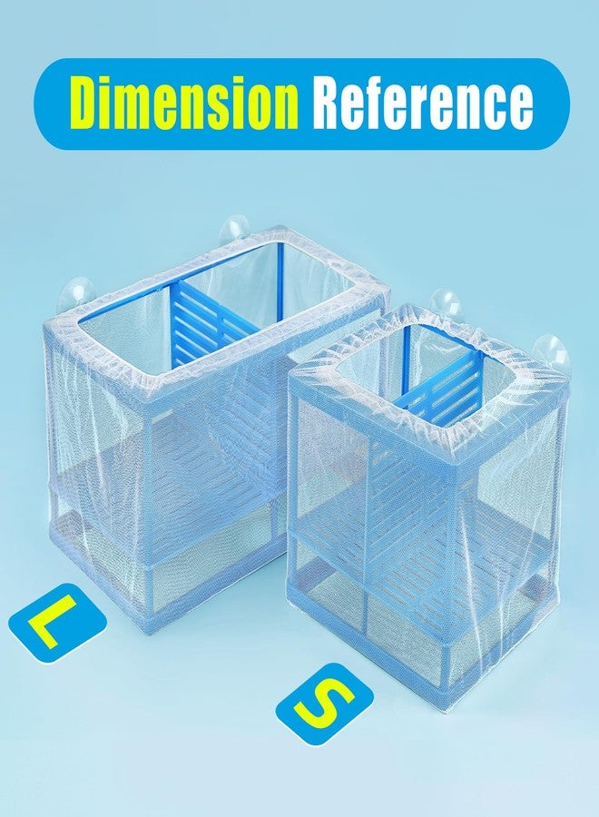 AQUANEAT Fish Tank Breeder Large Mesh Net Fry Saver Aquarium Spawn Hatchery Isolation with Suction Cups Hatchery Incubator for Shrimp Betta - Image 3