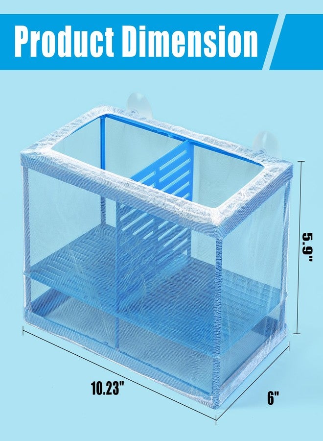 AQUANEAT Fish Tank Breeder Large Mesh Net Fry Saver Aquarium Spawn Hatchery Isolation with Suction Cups Hatchery Incubator for Shrimp Betta - Image 2