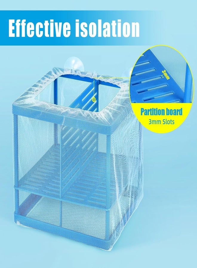 AQUANEAT Fish Tank Breeder Large Mesh Net Fry Saver Aquarium Spawn Hatchery Isolation with Suction Cups Hatchery Incubator for Shrimp Betta - Image 5