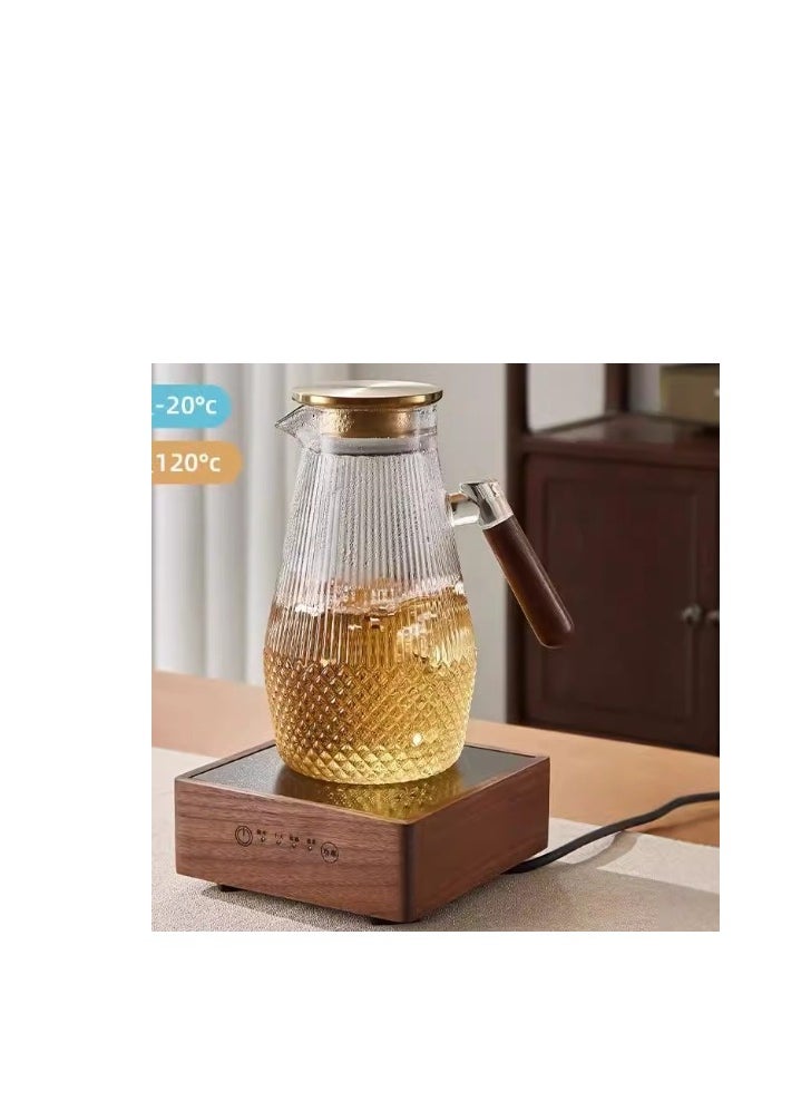 OASIS-TH 1.9 L Glass Pitcher,Glass Wate Jug With Lid,Borosilicate Glass Water Jug,Heat Resistant Large Jugs For Fridge,Iced Tea Pitcher Jug,Water Carafe For Juice And Milk Easy Clean Tea Jug  - Image 3