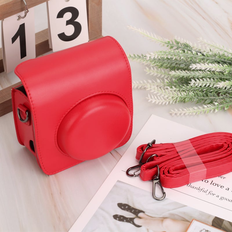 Polaroid Mini90 Special Pure Color Camera Cosmetics Bag Pu Leather Bag Simple Style/Easiest For Match Can Be Worn On One Shoulder/Body - Image 5