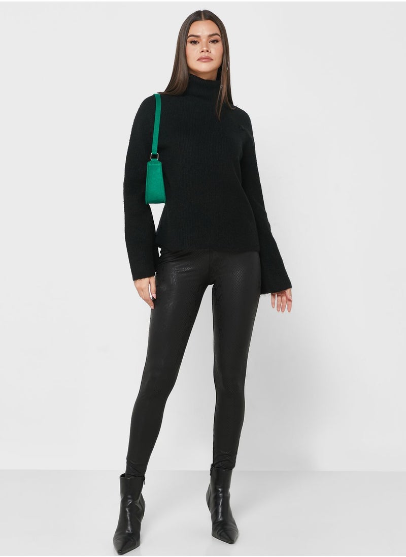VERO MODA - High Neck Button Detail Sweater - Image 1