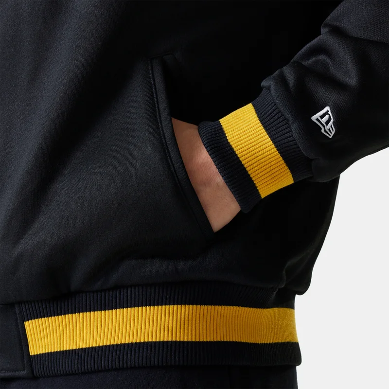 NEW ERA Black Men's NBA Los Angeles Lakers Panel Bomber Jacket for Men | Best Price UAE