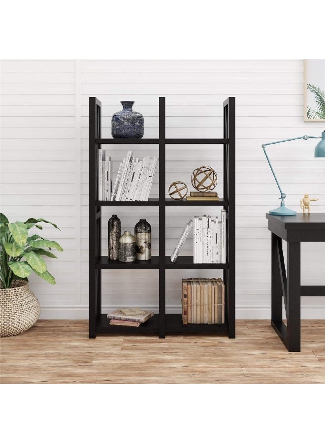 Ameriwood Home Crestwood Room Divider Open Shelving Bookcase Black 60 x 36.22 x 12.99 Inch 4465872COM - Image 4