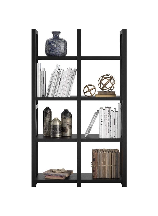 Ameriwood Home Crestwood Room Divider Open Shelving Bookcase Black 60 x 36.22 x 12.99 Inch 4465872COM - Image 3