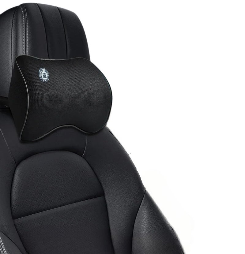 SARTE Car Neck Rest Pillows Neck Support Cushion Ultrasoft Memory Foam Car Seat Head Rest Pillow for Comfortable Driving and Neck Rest for Car, with Washable Mesh Cover Neck Pillow (Black 1Pc) - Image 1