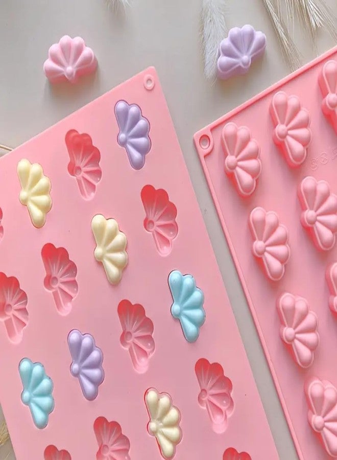 Skytail 24 Cavity Fan Silicone Mould Fan Shape Fondant Molds for Making Chocolate Hard Candy Cake Decoration Cupcake Topper Sugarcraft Polymer Clay Crafts Chocolate Gumpaste Soap Mold Handmade Gifts - Image 3