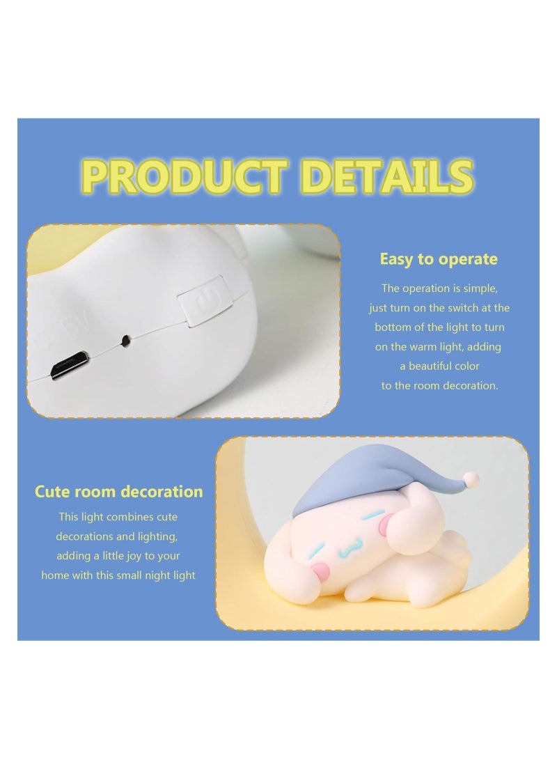 Captaintech LED Night Light, Cute Anime Character Kawaii Night Lights, Portable Kawaii Lamps, Rechargeable Desk Shelf Ornament Bedside Lamp for Room, Bedroom Decor Birthday Gift Boy Girls Gift, Outdoor Lamp - Image 3