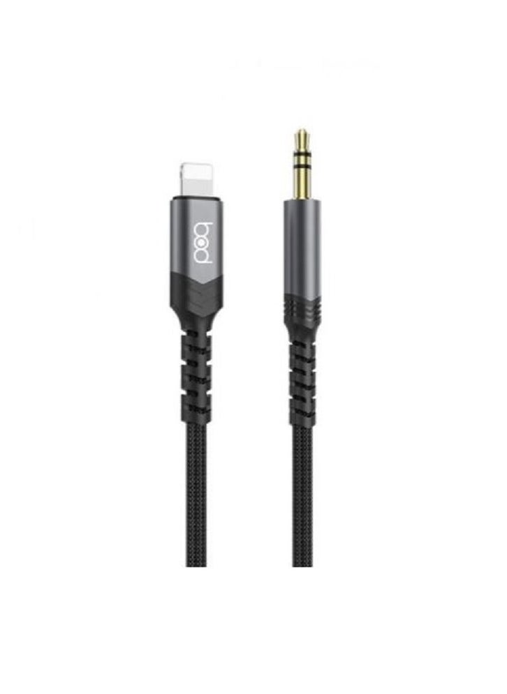 BOD Lightning to 3.5mm AUX Audio Adapter for iPhone cable 120 cm Black  - Image 3