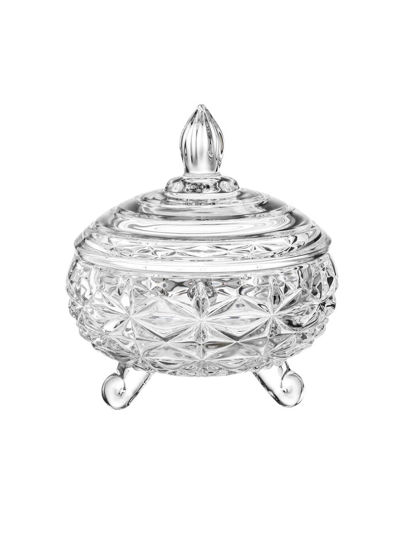 Blinkmax Multi-purpose clear glass candy and nut box  - Image 1