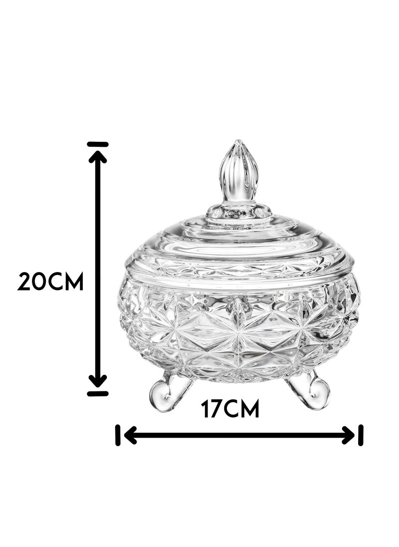 Blinkmax Multi-purpose clear glass candy and nut box  - Image 3