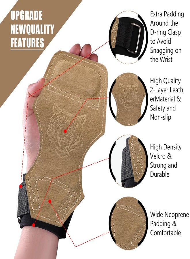 Proberos® Weight Lifting Wrist Strap with Padded Support Belt, Anti-Slip Synthetic Leather Gym Straps for Weightlifting, Workout, Wrist Protection, Stronger Grip, Adjustable, Unisex Fitness Accessory - Image 3