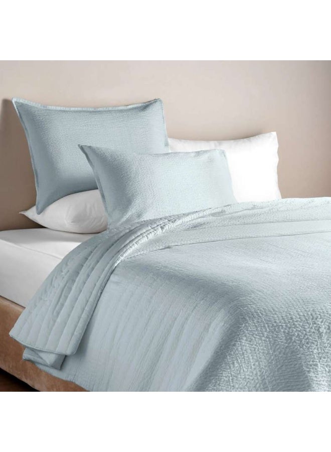 Pan Home Winston 3-Piece Quilted Bedspread Set - Pearl Blue - Image 1