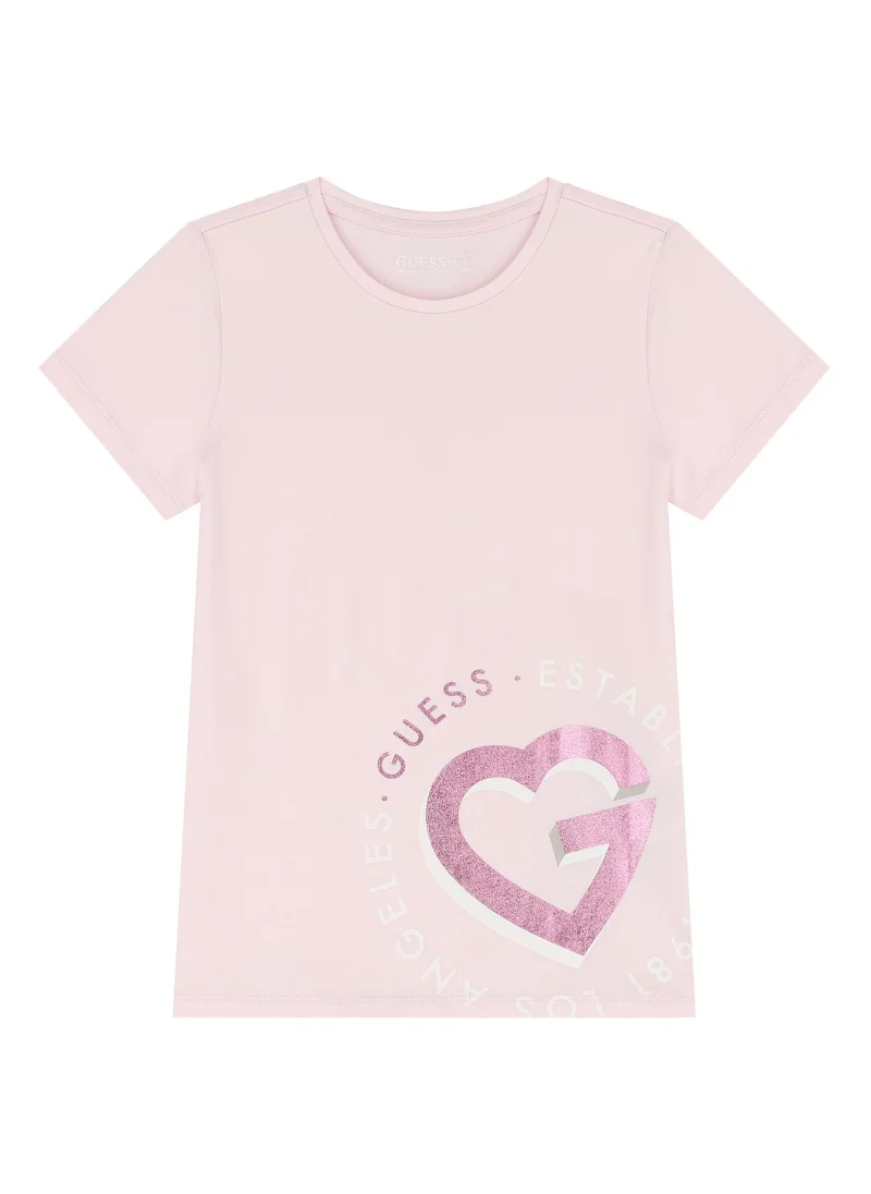 GUESS Kids Heart Print T-Shirt