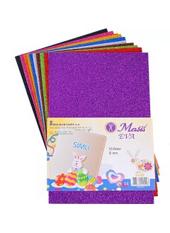 Masis Adhesive Glitter Eva A4 10 Pack 