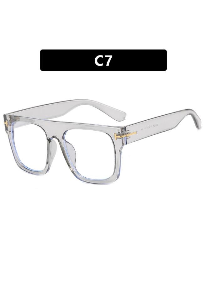 Generic T-shaped Square Glasses Frame New Plain Glasses Anti-blue Light Large Frame Optical Frame European And American Fashion 95 67 