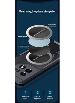 General Transparent Case Compatible with Oneplus 12R/Oneplus Ace 3,on-board Magnetic Suction HD Clear Heat Dissipation Drop Proof Protection Cover  - Image 3