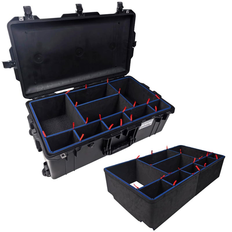 LAFENLIN Upgrade LAFENLIN DIY Divider System for Pelican 1615 Case, Customizable Organizer with U-Clips & Red Pull Tabs, Secure Foam Inserts for Tools, Camera, Medical, Tactical Gear (Case NOT Included) - Image 1