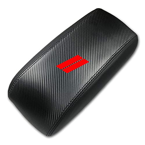 BOYOUS Center Console Armrest Box Cover Anti-Scratch Leather Auto Central Armrest Protector Pad Interior Decoration Accessories Fit for Dodge Durango 2014-2020（Carbon Fiber） - Image 1