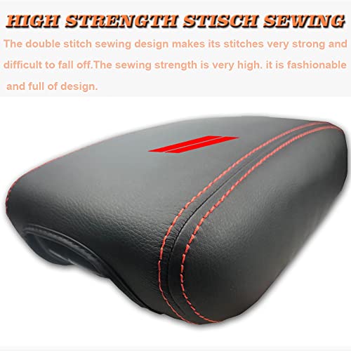 BOYOUS Center Console Armrest Box Cover Anti-Scratch Leather Auto Central Armrest Protector Pad Interior Decoration Accessories Fit for Dodge Durango 2014-2020（Carbon Fiber） - Image 5