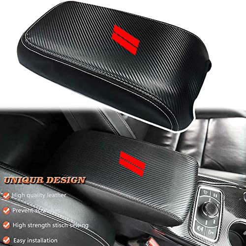 BOYOUS Center Console Armrest Box Cover Anti-Scratch Leather Auto Central Armrest Protector Pad Interior Decoration Accessories Fit for Dodge Durango 2014-2020（Carbon Fiber） - Image 3
