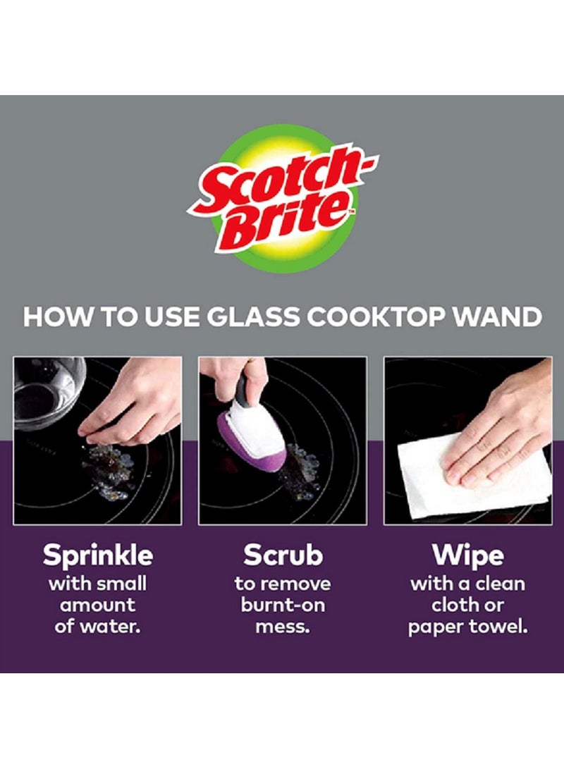 Scotch Brite glass cooktop wand with refill heads - Image 1