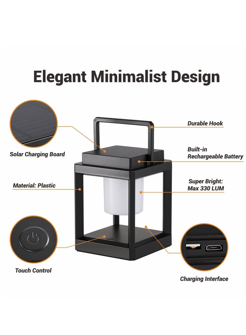 Outdoor Camping Lamp, LED Portable Rechargeable Solar Lamp Waterproof  Touch Control Outdoor Lamps Cordless Lights, Outdoor Table Lamp for Patio, Walking, Camping, Emergencies Power Outages - Image 3