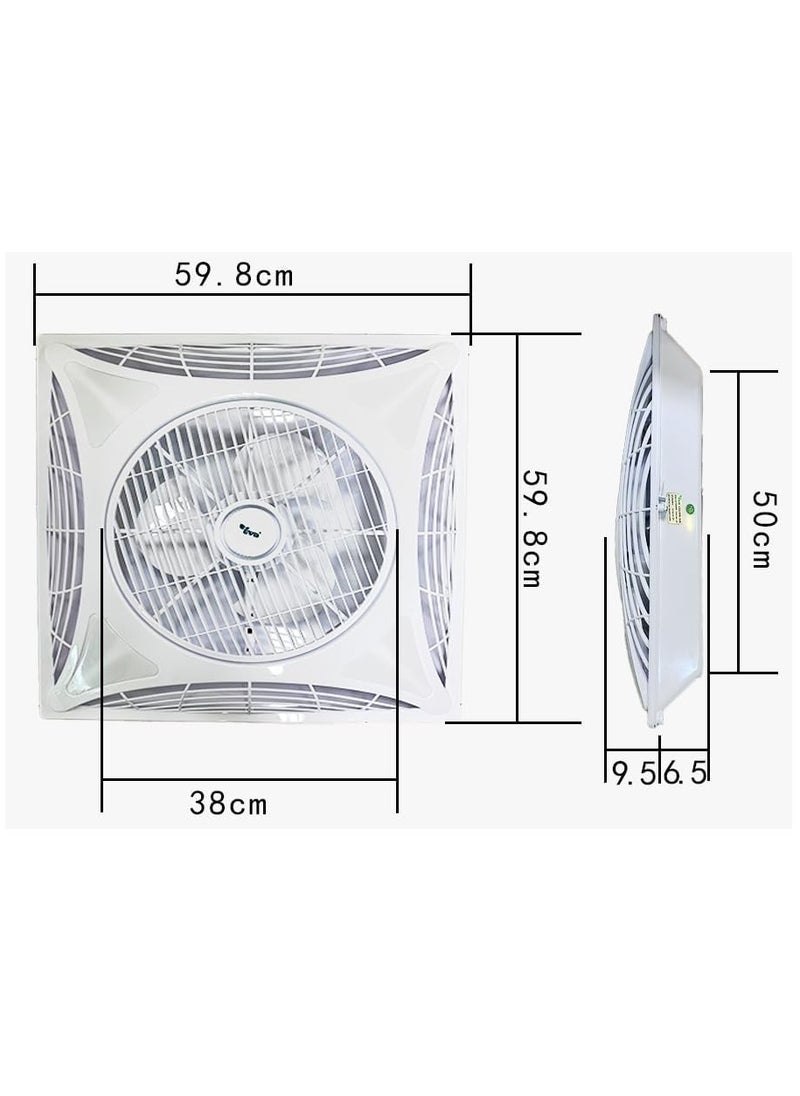 MODI - Modern LED 14 Inch Embedded Ceiling Fan lamp with Remote Control 96W Low Noise LED Fan and High Air Flow with Silent Three Speed Wind for Kitchen Office Living Room - Image 1