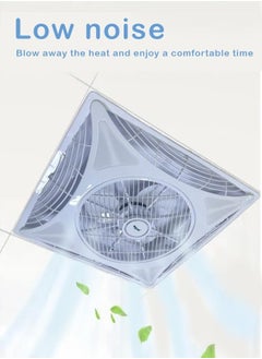 MODI Modern LED 14 Inch Embedded Ceiling Fan lamp with Remote Control 96W Low Noise LED Fan and High Air Flow with Silent Three Speed Wind for Kitchen Office Living Room  - Image 2