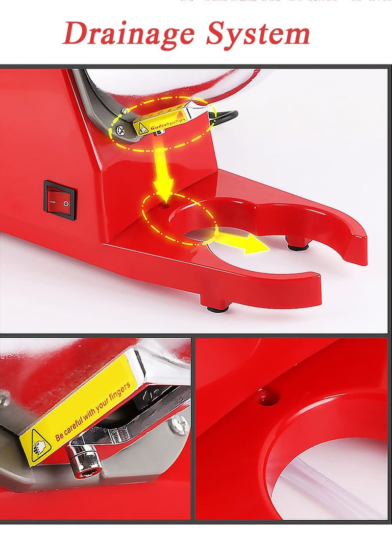 ET-LIFE Electric Ice Crusher Machine Electric Shaved Ice Machine Smoothie Machine for Home and Commercial - Image 3