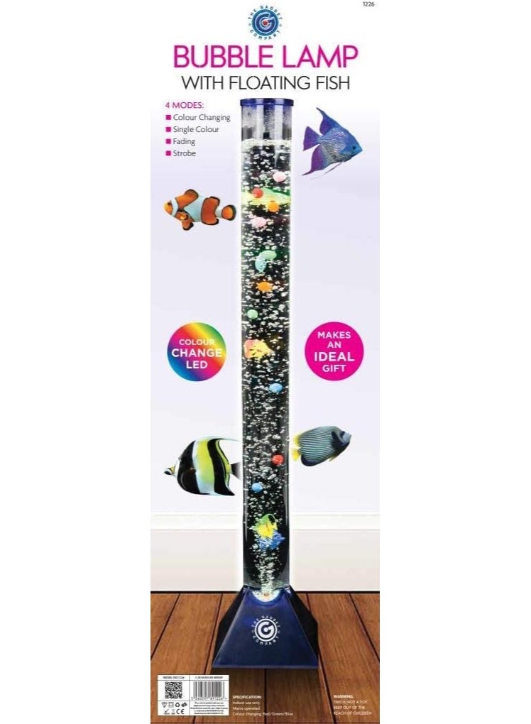 MUNTAQI 90cm LED Bubble Fish Water Lamp – Color Changing Mood Light Tube with Remote Control | Floor Standing Aquarium Bubble Tube for Sensory Room, Kids Bedroom, Home, Office Decor - Image 2