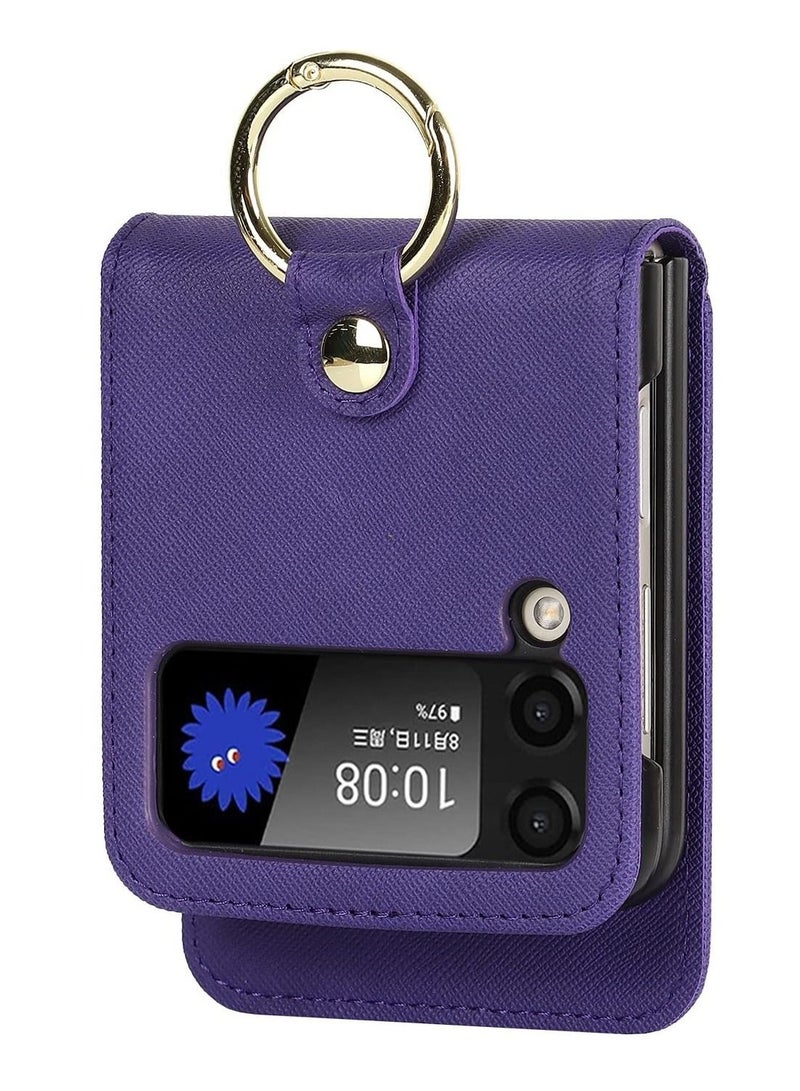 Captaintech Case for Galaxy Z Flip 3 5G, Compatible with Samsung Z Flip 3(2021) Leather Wallet Case, Adjustable Crossbody Lanyard Durable Card Slots Ultra Slim Luxury Cover for Samsung Galaxy Z Flip 3 - Image 5
