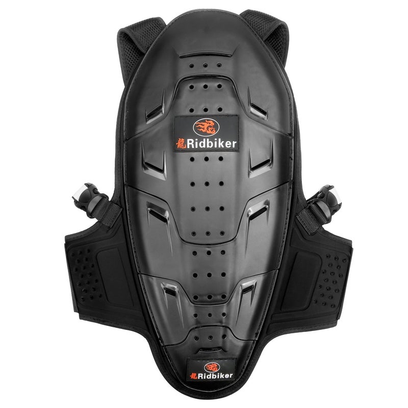 RIDBIKER Motorcycle Back Protector Motocross Spine Protector Body Armor Gear Racing Riding Skating AntiFall Snowboard Back Protector Protective Gear Black