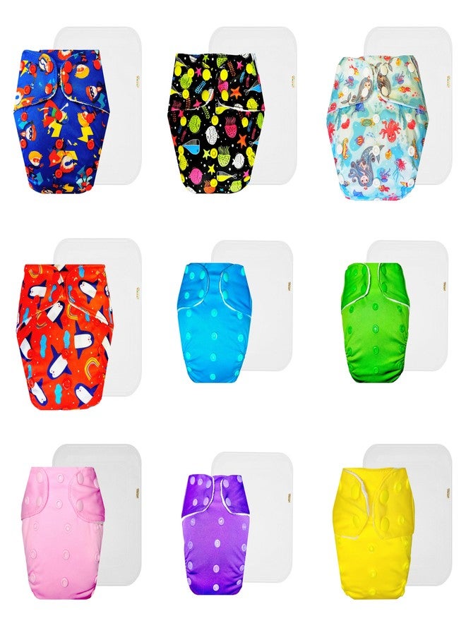 حفاضات دمبلدو القماشية الممتازة مع حشوة قطنية (عبوة من 9) | ملائمة تمامًا | تسمح بمرور الهواء | أزرار كبس قابلة للتعديل | مصممة من قبل الأمهات | من 3 أشهر إلى 3 سنوات | للجنسين - Image 1